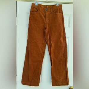 St John's Bay Womens Size 8 High Rise Wide Leg Corduroy Pants Hippie Boho Retro